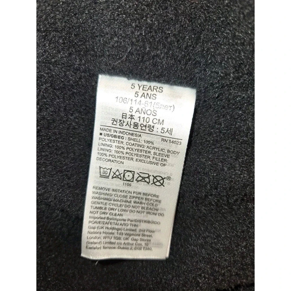 Baby Gap Primaloft Long Black Warmest Jacket‎ coat Girls S (5)